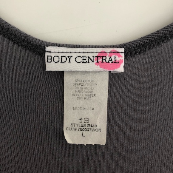 Gray Sleeveless Banded Ruffled Mini Dress Size L - Picture 3 of 6